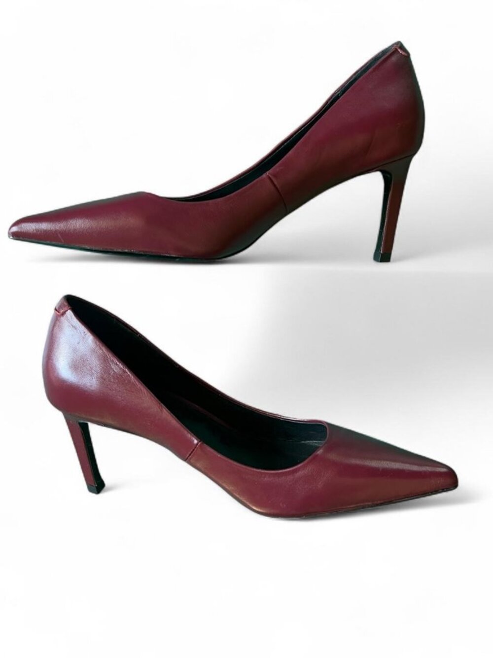 Alias Mae Burgundy Leather Pumps